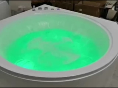 Cascada de Ladodo Corner Masaje bañera acentuada con cascada de círculo