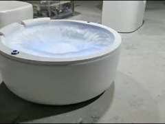 Elegante cascada de doble círculo, baño de masajes, sensor de protección contra la escasez de agua.