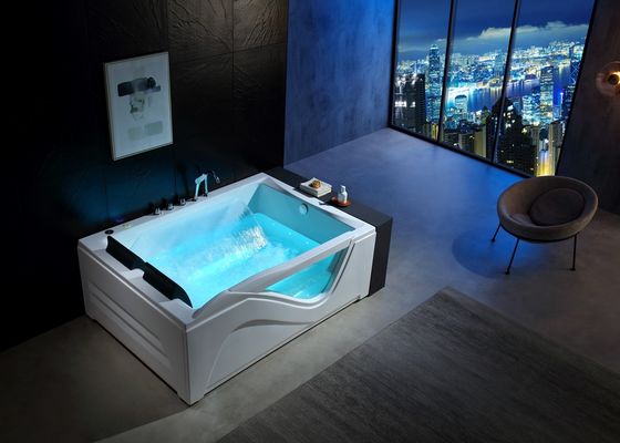 Ladodo Luxury doble bañera rectangular con una pieza de luz LED de fondo