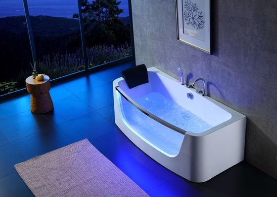 Baño de masaje de diseño moderno para 3 personas con puerta de vidrio LED