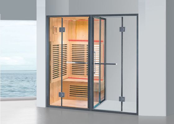 Salón de sauna infrarrojo con puerta de ducha aceptado por personalización