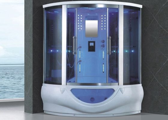 Cuarto de vapor de acrílico blanco de 1700 mm con ducha y bañera de masaje