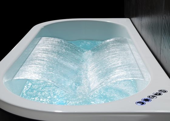 Cascada doble independiente con luz LED bañera única en acrílico