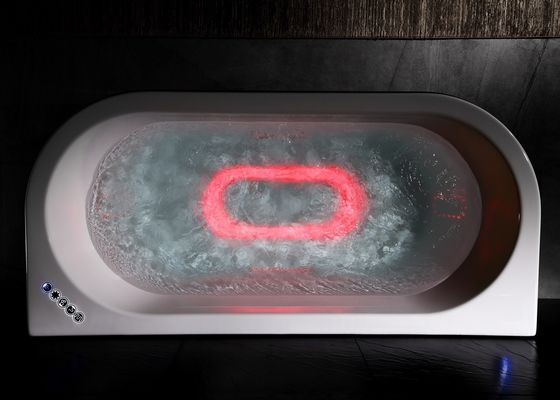 Cascada doble independiente con luz LED bañera única en acrílico