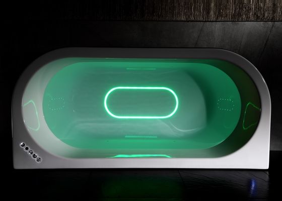 Cascada doble independiente con luz LED bañera única en acrílico