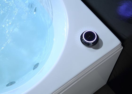Ladodo E-8002C Dos personas de doble remojo bañera de spa LED pulsar el interruptor