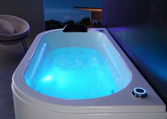 Ladodo E-8002C Dos personas de doble remojo bañera de spa LED pulsar el interruptor