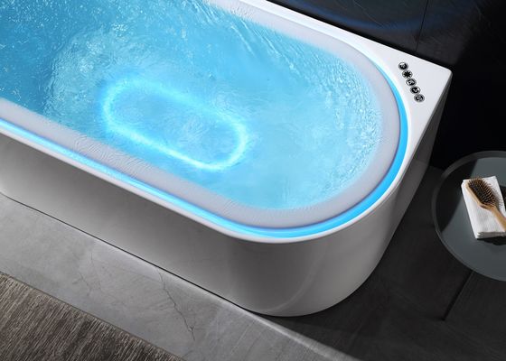 Ladodo E-8003 bañera de hidromasaje acrílico con luz LED de desbordamiento integrada y reproductor de música Bluetooth