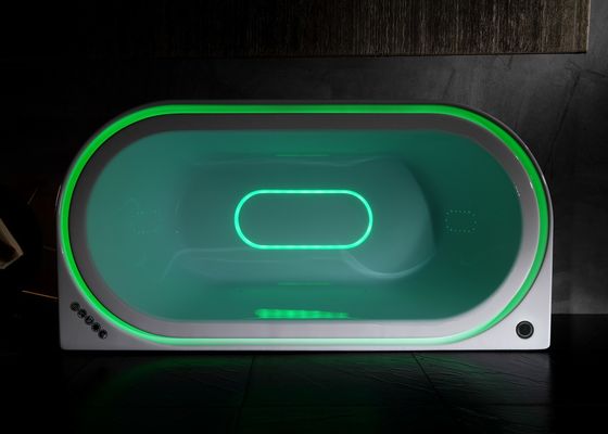Ladodo E-8003 bañera de hidromasaje acrílico con luz LED de desbordamiento integrada y reproductor de música Bluetooth