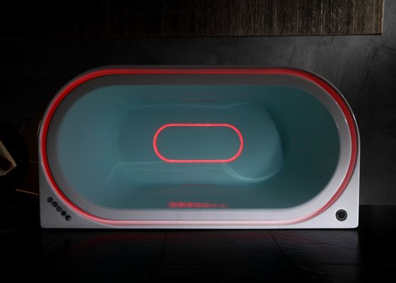 Ladodo E-8003 bañera de hidromasaje acrílico con luz LED de desbordamiento integrada y reproductor de música Bluetooth