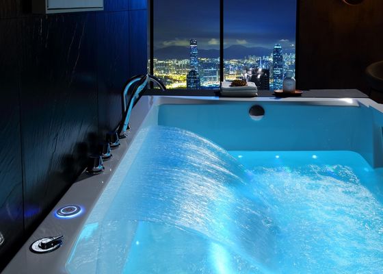 Ladodo Luxury doble bañera rectangular con una pieza de luz LED de fondo
