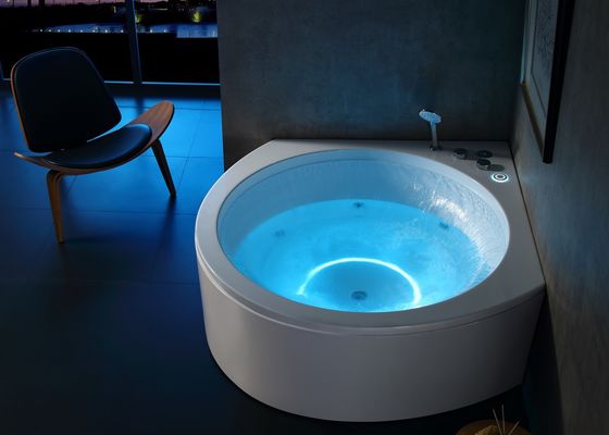 Premium Ladodo E-8005B bañera de masaje de esquina con luz LED de música de cascada