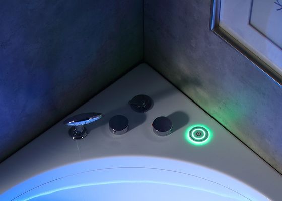 Premium Ladodo E-8005B bañera de masaje de esquina con luz LED de música de cascada