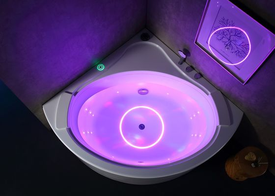Baño de masaje de cascada circular con sistema de desbordamiento tipo U