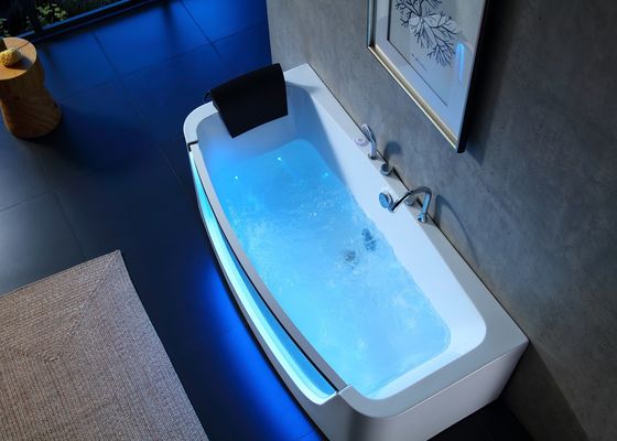 Baño de masaje de diseño moderno para 3 personas con puerta de vidrio LED