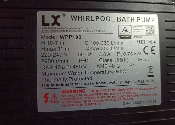 Ladodo E-605 elegante bañera de masaje de esquina con bomba de masaje de 1.0HP