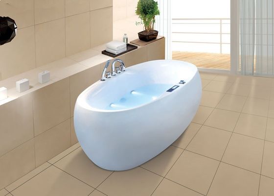 bañera de masaje acrílica en forma de huevo