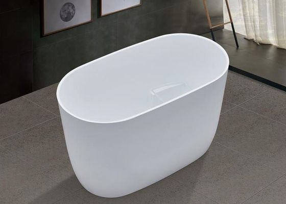 700 mm Mini forma de huevo Slim labio bañera con drenaje emergente