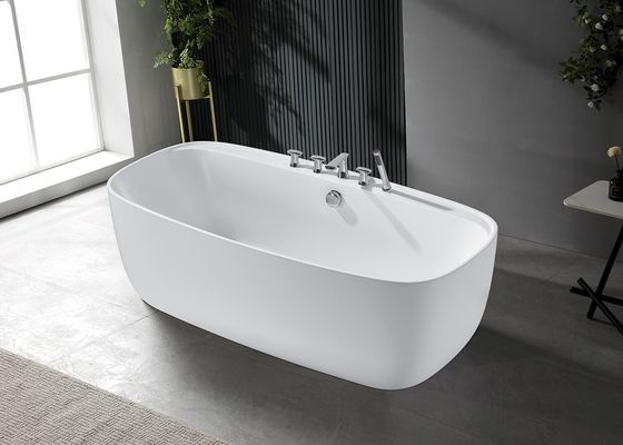 Ladodo bañera acrílica E-5405 bañera de remojo rectangular independiente con borde de sim