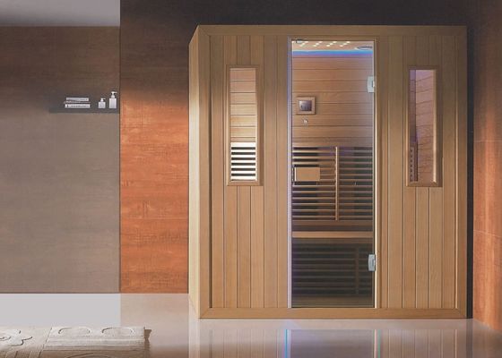 Sala de sauna de madera de cicuta de 2 personas con soporte de personalización