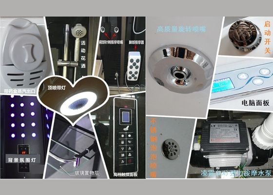 1700mm Ladodo fácil de instalar en el hogar Sala de vapor con bañera de masaje